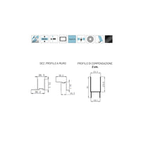 Porta doccia scorrevole trasparente 6mm erica profilo nero, dimensioni 160cm