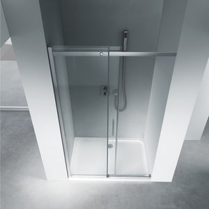 Porta doccia scorrevole trasparente 8mm h200 diamante 120cm o 170cm, dimensioni 120