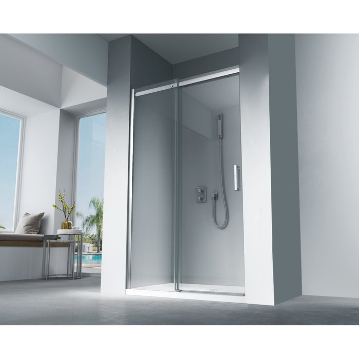 Porta doccia scorrevole trasparente 8mm h200 diamante 120cm o 170cm, dimensioni 120