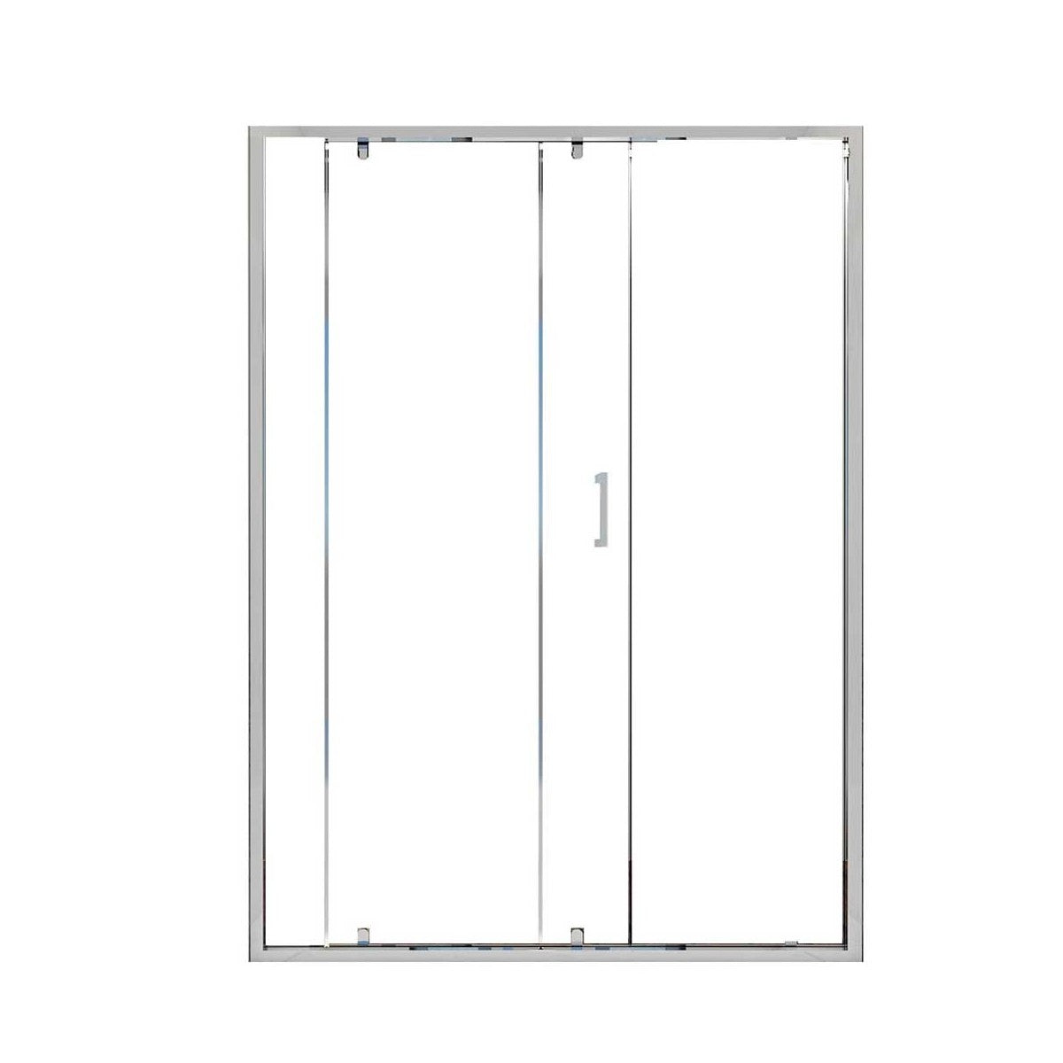 Porta doccia scorrevole trasparente anticalcare 6mm h195cm cristal, dimensioni 150