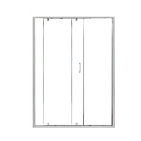 Porta doccia scorrevole trasparente anticalcare 6mm h195cm cristal, dimensioni 150