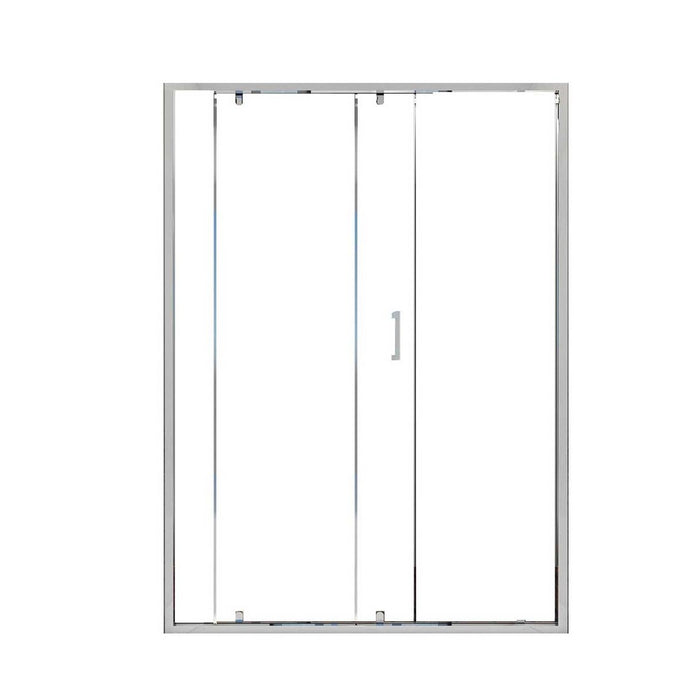 Porta doccia scorrevole trasparente anticalcare 6mm h195cm cristal, dimensioni 150