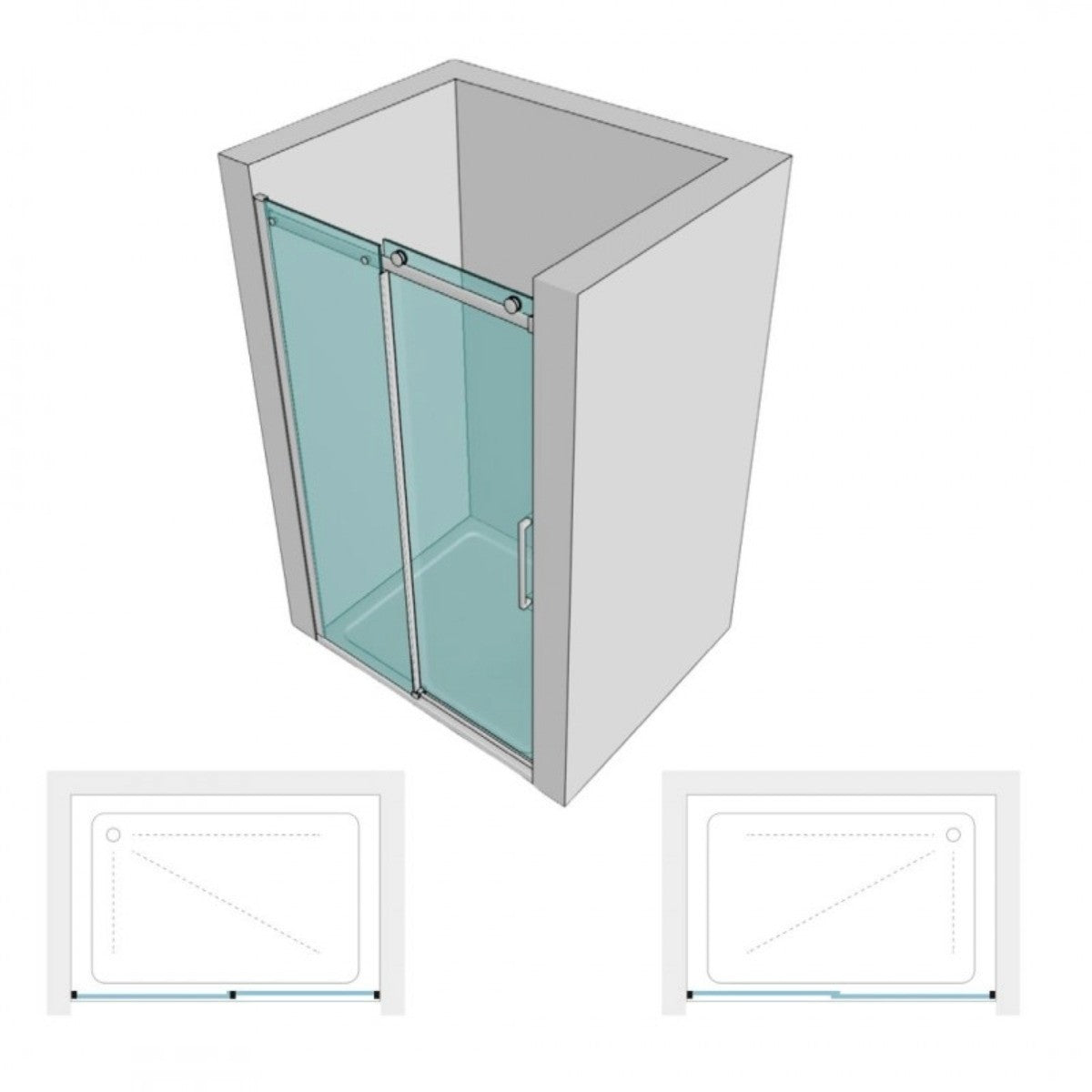 Porta doccia scorrevole trasparente anticalcare 8mm h200 barclay, dimensioni 120cm