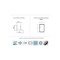 Porta doccia scorrevole trasparente anticalcare 8mm h200cm filanta one, dimensioni 170cm