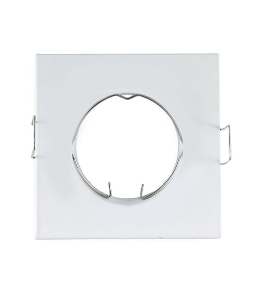 Porta Faretto Portafaretto Quadrato Incasso Bianco Lampada Led Gu10 63mm         