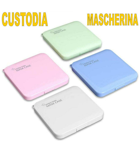 Porta Mascherina Mascherine Custodia Cover Organizer Portatile Box Tascabile         