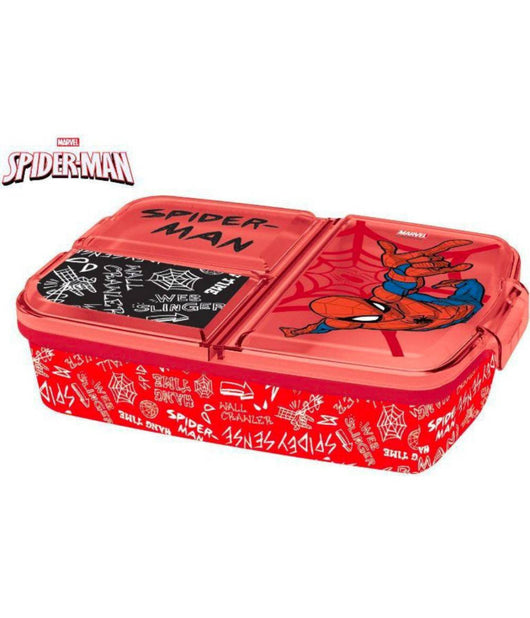 Porta Pranzo Merenda Bambino Lunch Box Scatola Per Scuola Asilo Tema Spiderman         