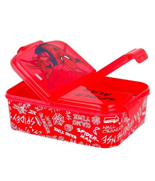 Porta Pranzo Merenda Bambino Lunch Box Scatola Per Scuola Asilo Tema Spiderman         