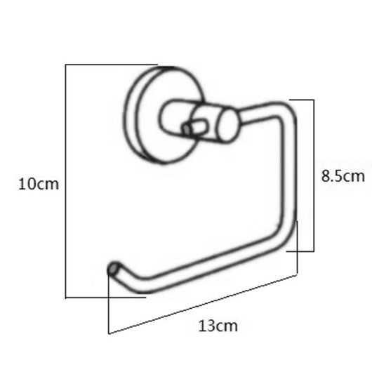 Porta Rotolo Moderno Acciaio Cromato fissaggio con viti