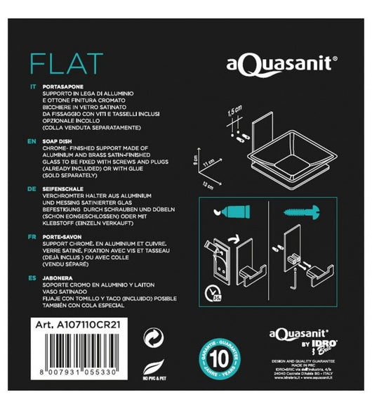 Porta abito serie flat 2 posti - fissaggio ad incollo o con viti cod 76457