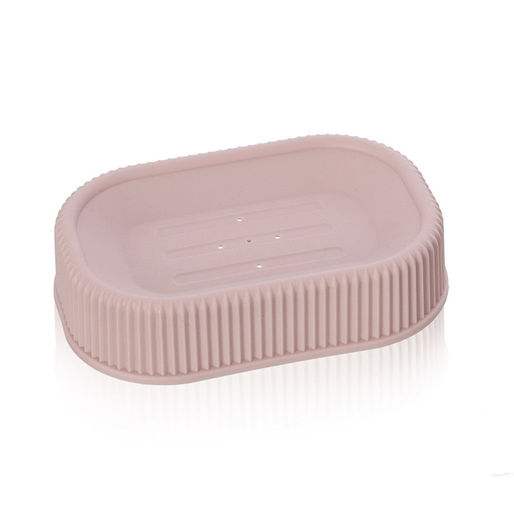 Porta sapone da appoggio rosa in plastica Ring