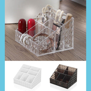 Porta trucchi organizer in plastica bianca con 7 scomparti