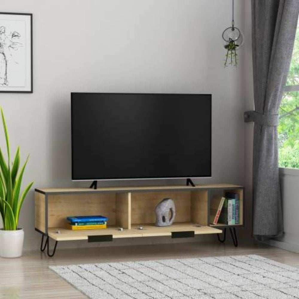 Mobile TV 2 Ante 1 Ripiano 150x50 cm in MDF Furoki Rovere