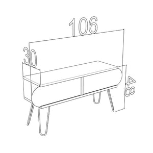 Porta TV Illia 106x30x48H MT190111 colore noce