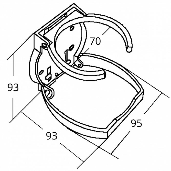 PORTABICCHIERE INOX/PVC