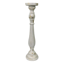 Portacandele candelabro legno bianco cmø11,5h47