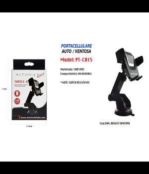 Portacellulare A Ventosa Per Smartphone Universale Da Auto In Pvc Maxtech Pt-c015         