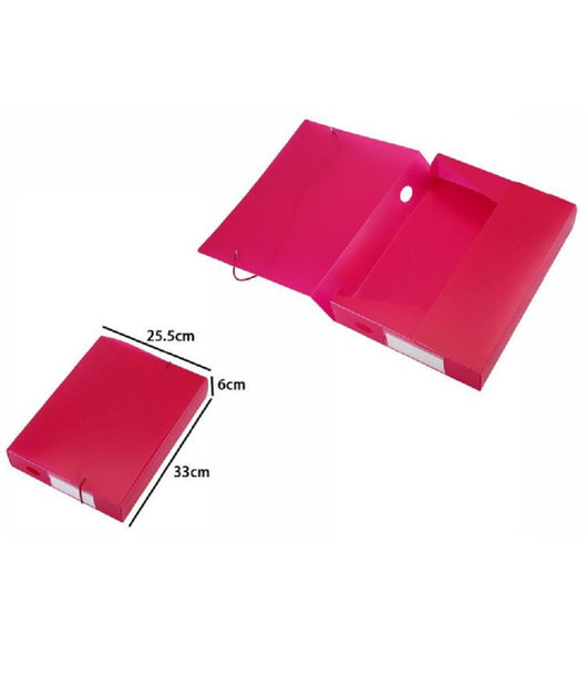 Portadocumenti Cartellina Cartella Molla Fuxia Custodia Folder 33x25.5x6cm 72211         