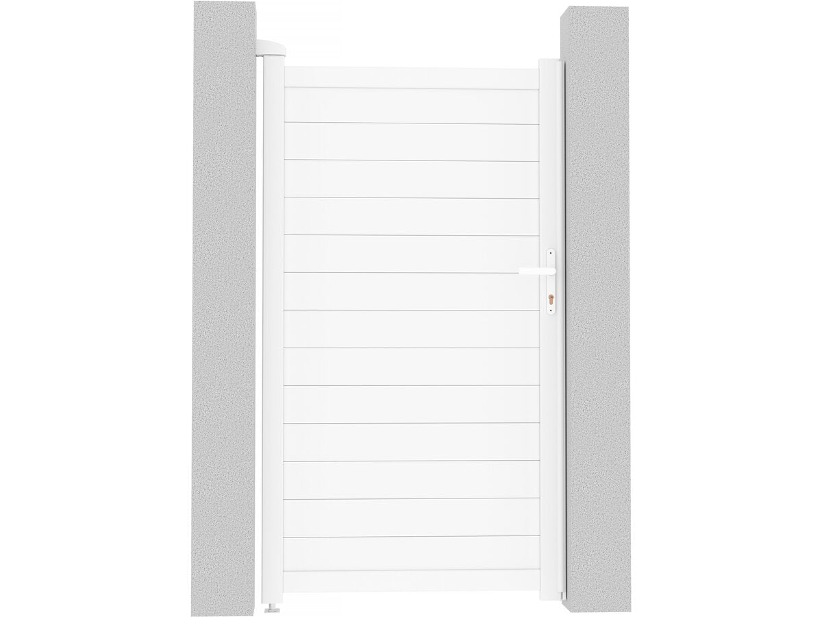 Porta Cancello in alluminio Eric 101,2x180,9 cm colore Bianco