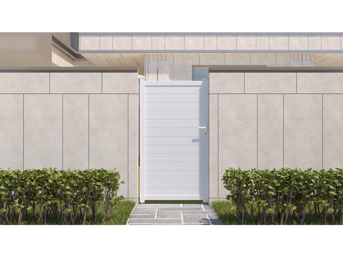 Porta Cancello in alluminio Eric 101,2x180,9 cm colore Bianco