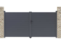 Porta Cancello in alluminio Marc 299,5x155,9 cm colore Grigio