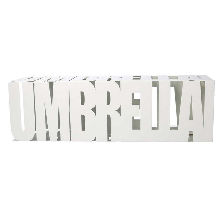 Portaombrelli metallo righe bianco quadro cm15,5x15,5h52