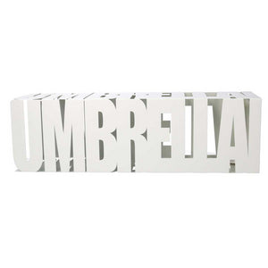 Portaombrelli metallo righe bianco quadro cm15,5x15,5h52