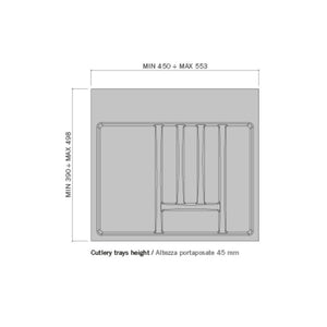 Portaposate 6 scomparti per cassetto da 60 cm 8104N