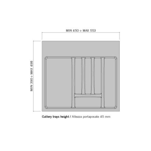 Portaposate 6 scomparti per cassetto da 60 cm 8104N