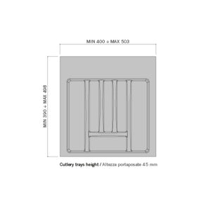 Portaposate 6 scomparti per cassetto da 50 o 55 cm 8103N