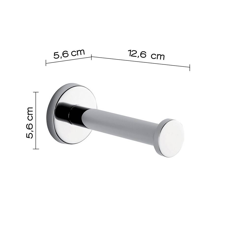 Portarotolo a muro Gedy in acciaio inox e cromall serie Felce - Gedy