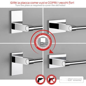 Portarotolo a muro Gedy in acciaio inox e cromall serie Maine - Gedy