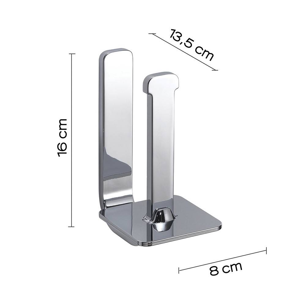 Portarotolo a muro Gedy in acciaio inox e cromall serie Outline - Gedy