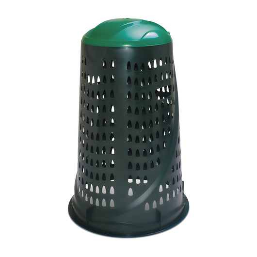 Portasacco da 110LT dotato di ferma busta. Bidone da giardino Ø 56x 88h cm. Colore verde. Solido e resistente. Made in Italy