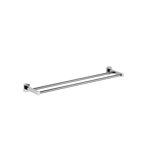 Portasalviette da muro doppio 60 cm con supporti cromati - serie forma cod 76332