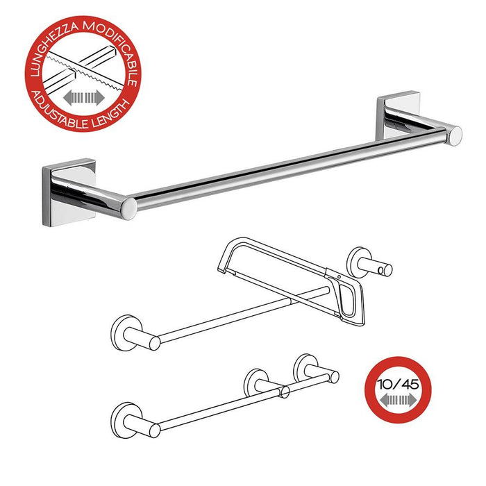 Portasalviette GEDY linea Fuji da 45cm Cromato - Grohe