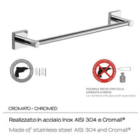 Portasalviette GEDY linea Fuji da 45cm Cromato - Grohe