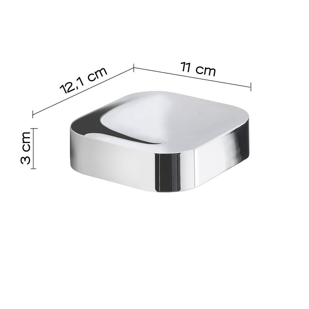 Portasapone d' appoggio GEDY linea Outline in acciaio Cromato - Gedy