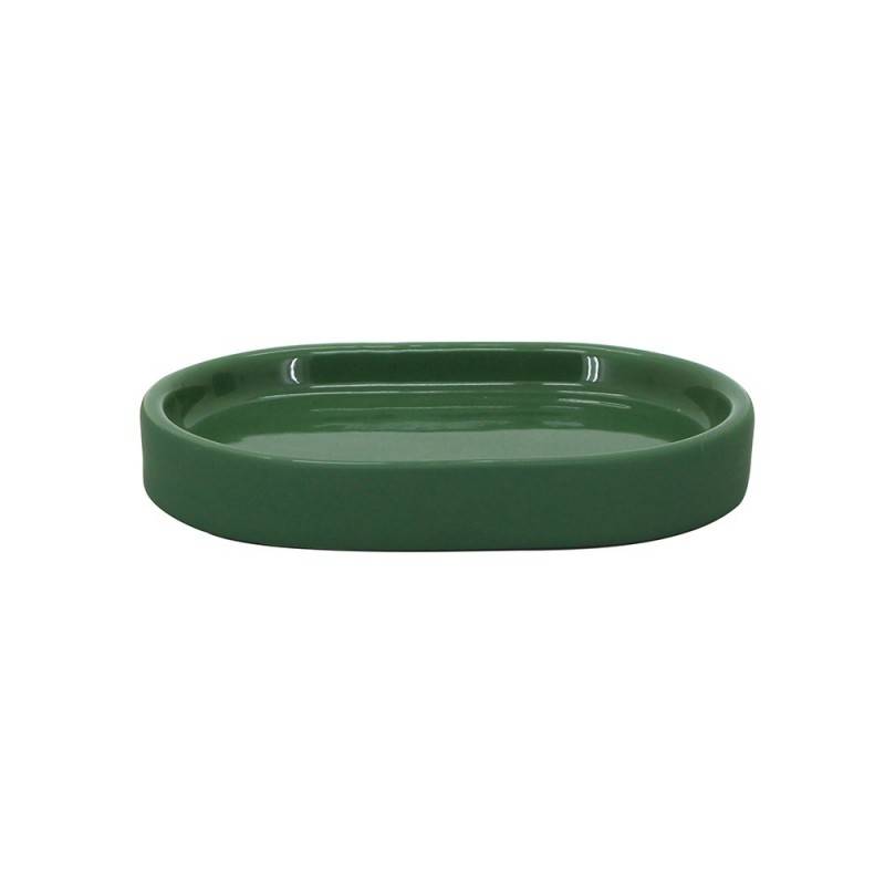 Portasapone verde scuro in ceramica - Serie Green cod 82330