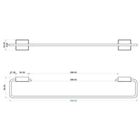 Porta Asciugamani 55 Cm a parete con doppia modalitÃ  di fissaggio