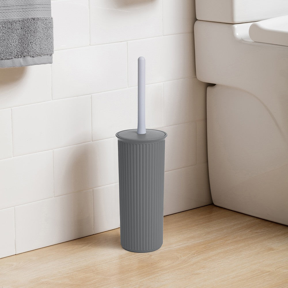 Portascopino WC in plastica Soft Touch Grigio antracite serie Jinko