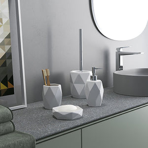 Portaspazzolini bagno da appoggio bianco Gedy serie Dalia in ceramica