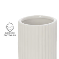 Portaspazzolini bagno da appoggio bianco in ceramica soft touch Spring