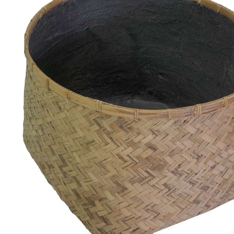 Portavaso cemento bambu' 1-4 naturale tondo cm ø63h47