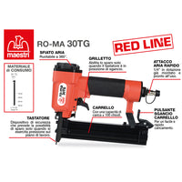 CHIODATRICE INCHIODATRICE PNEUMATICA RO-MA 30TG RED LINE 1/4" ROMEO MAESTRI