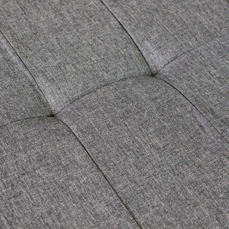 POUF CONTENITORE RETTANGOLARE IN STOFFA GRIGIO