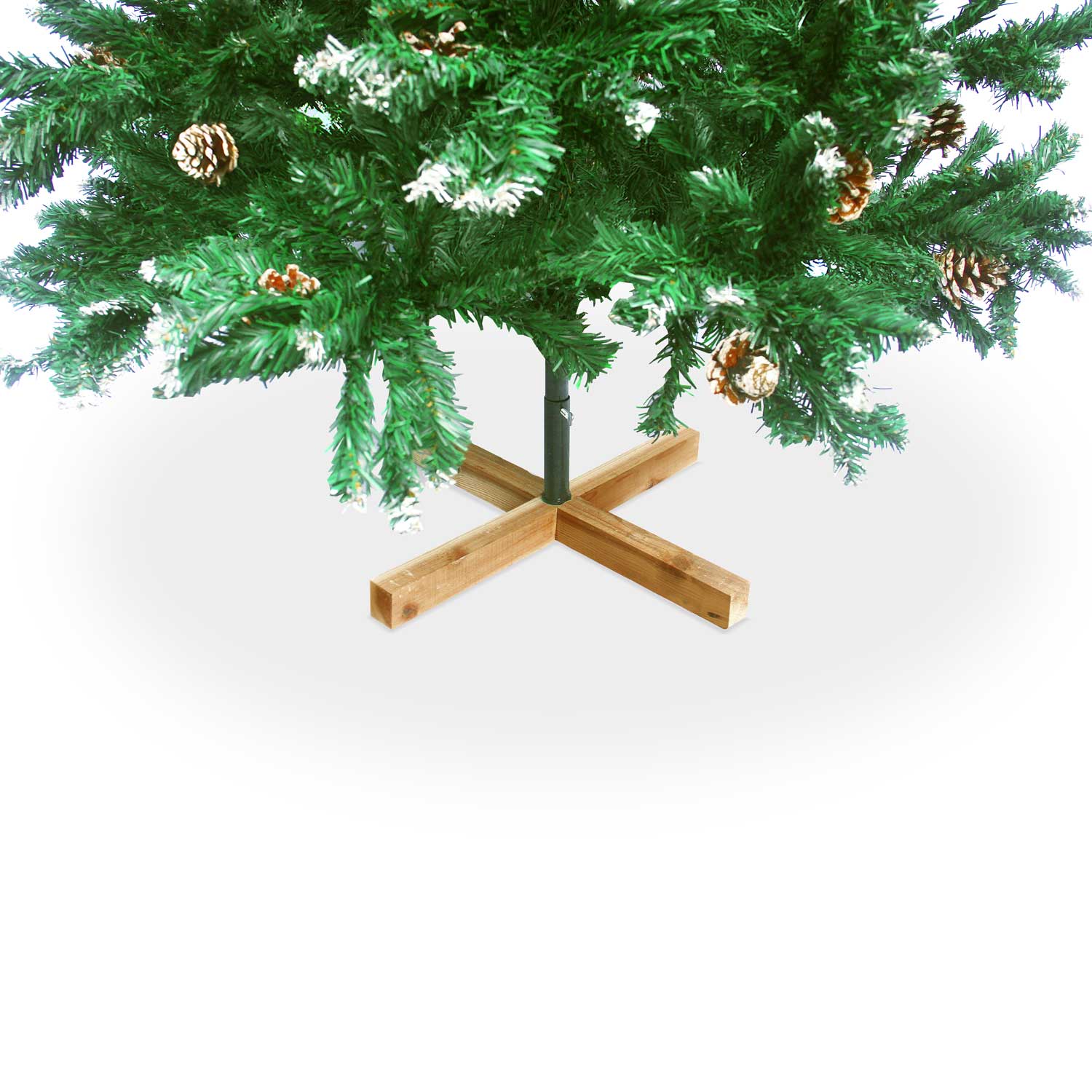 Prancer - Albero di Natale con neve e pigne ø100 x 180H cm, 750 rami e 60 pigne