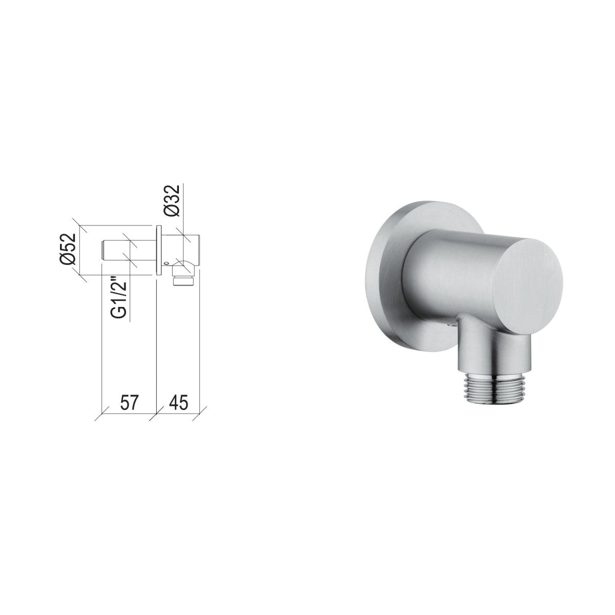 Presa d’acqua tonda g1/2” in acciaio inox 316l di tubico tevere