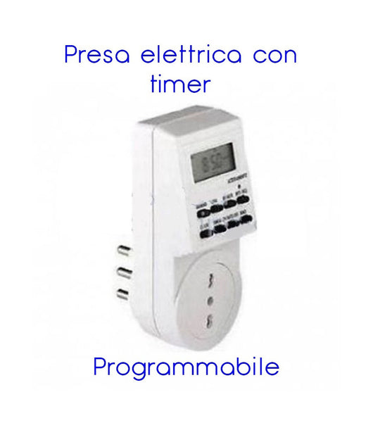 Presa Elettrica 230 V Temporizzata Con Timer Settimanale E 24 Ore Programmabile         