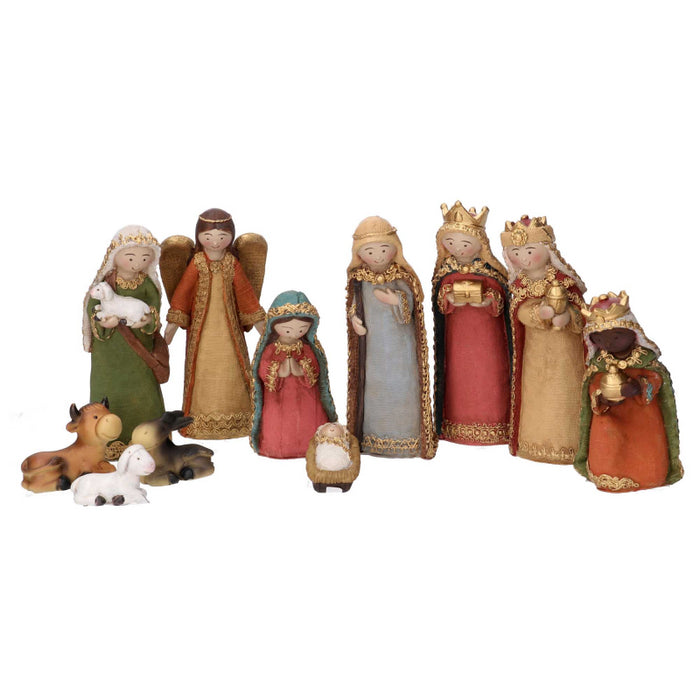 Presepe resina set 11pz cmh13